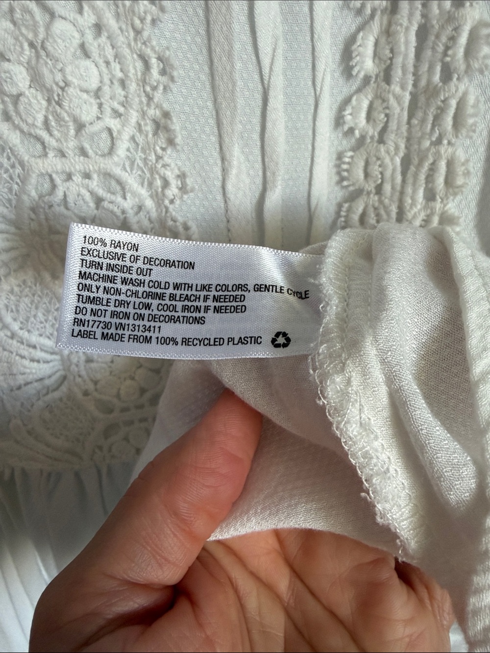 Cream Crochet Blouse - Picture 10 of 10